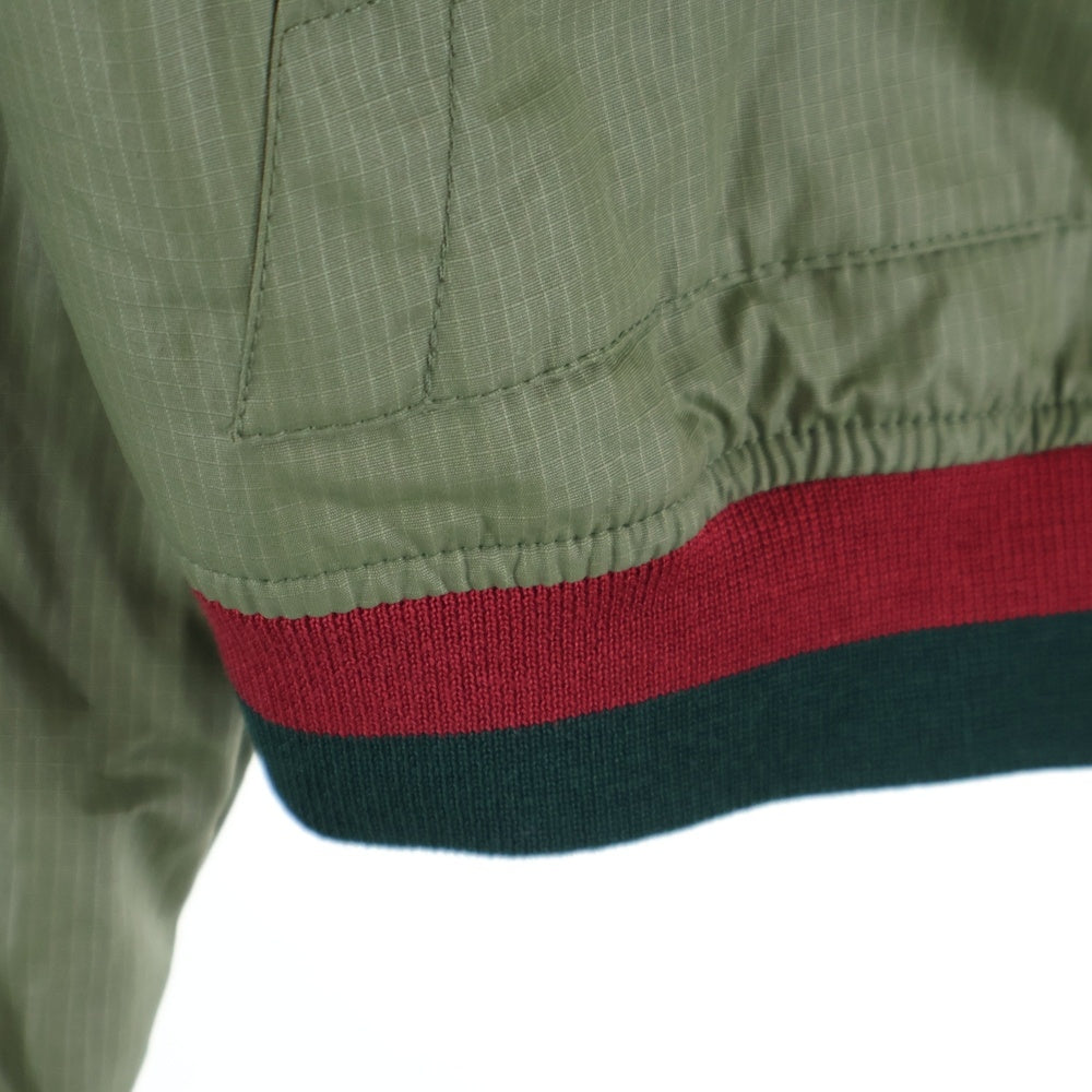 GUCCI(グッチ) ボタンアップ フーデッド ナイロンジャケット カーキ 253495 Z4105