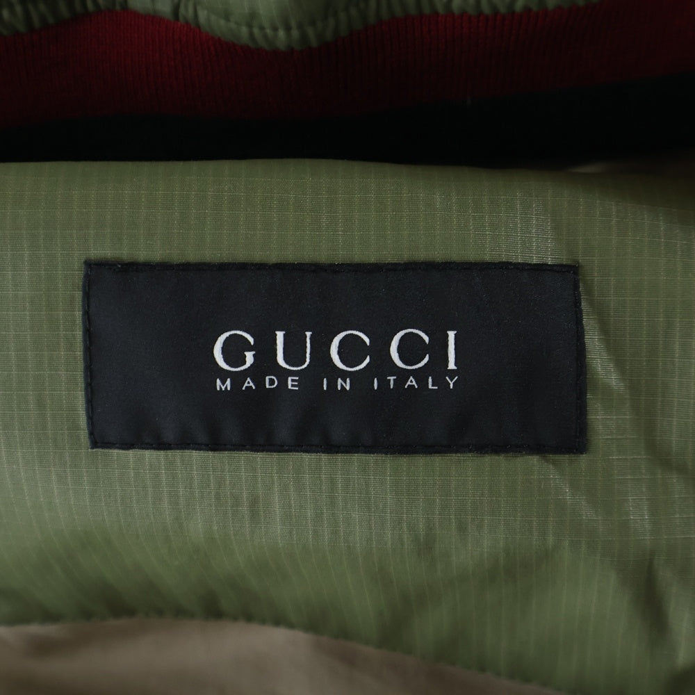 GUCCI(グッチ) ボタンアップ フーデッド ナイロンジャケット カーキ 253495 Z4105