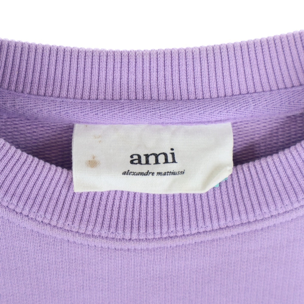 ami paris(アミパリス) ハートロゴ スウェットシャツ トレーナー パープル E21HJ028 747