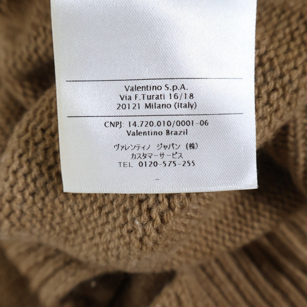 VALENTINO(ヴァレンティノ) ロックスタッズ クルーネックニットセーター ベージュ LV3KC13Z3NJ