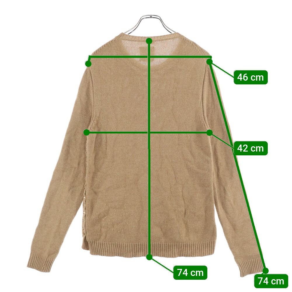 VALENTINO(ヴァレンティノ) ロックスタッズ クルーネックニットセーター ベージュ LV3KC13Z3NJ