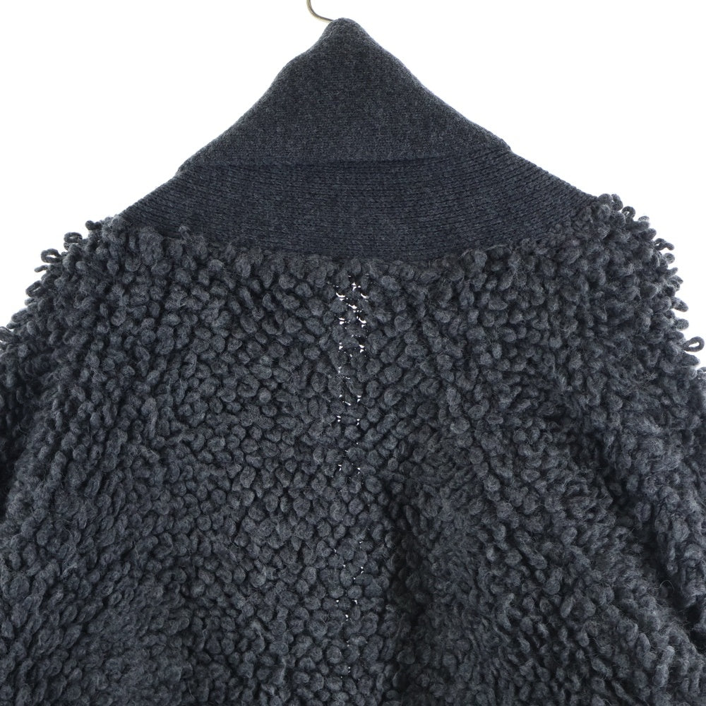 DIESEL(ディーゼル) ショールカラー ボアフリースカーディガン グレー