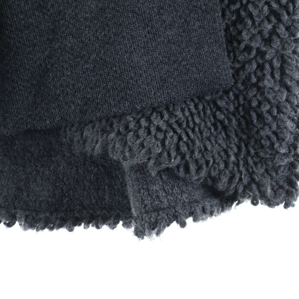 DIESEL(ディーゼル) ショールカラー ボアフリースカーディガン グレー