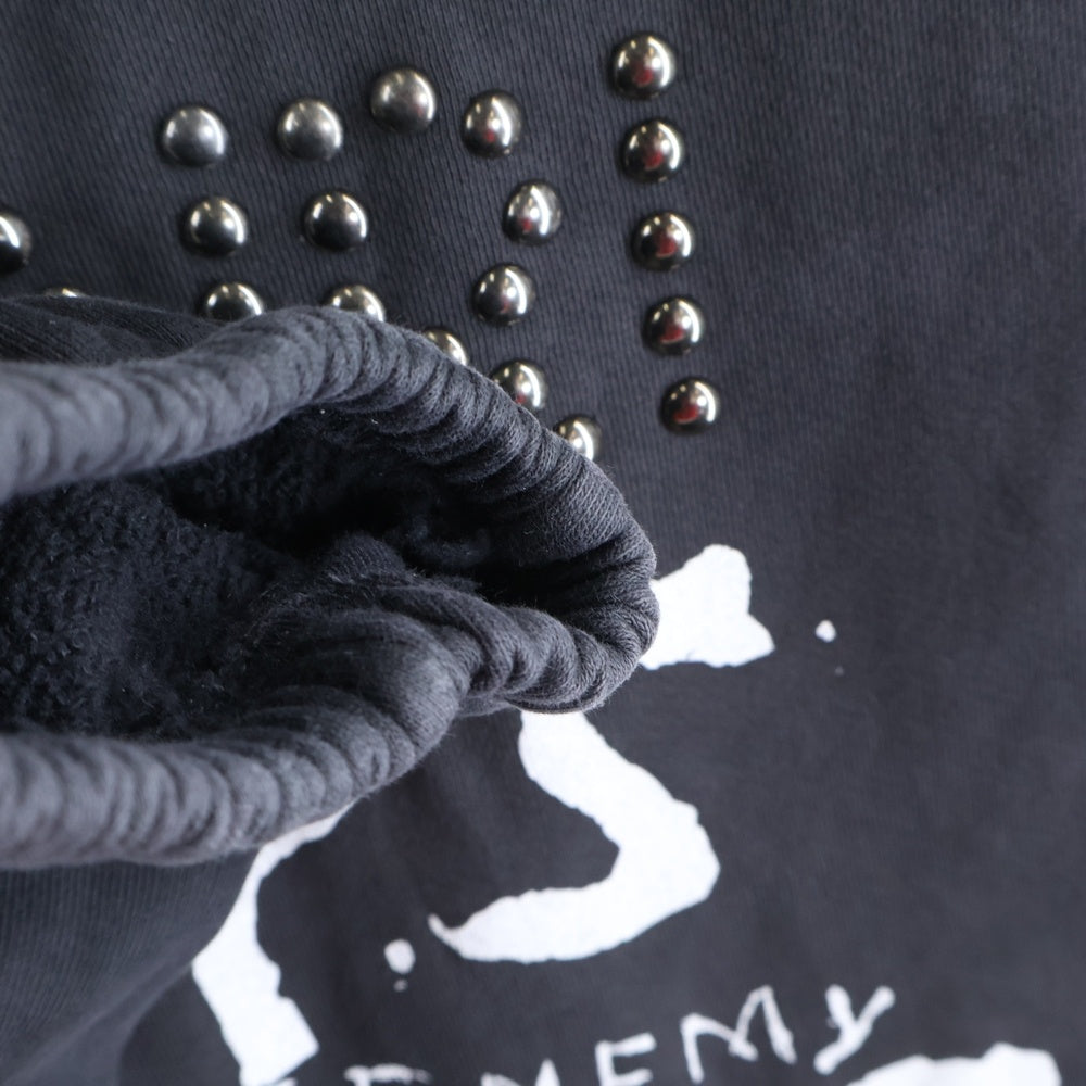 RRR123 RIVINGTON roi Rebis(リヴィントンロイレビス) 24AW INRI SWEATS スタッズ装飾 フェード加工 スウェットパンツ グレー