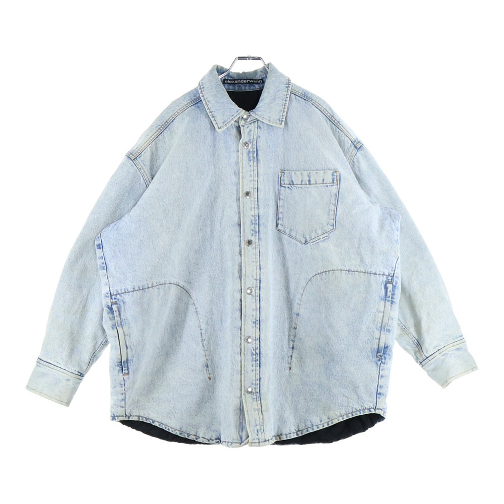 ALEXANDER WANG(アレキサンダーワン) Padded Denim Jacket 裏地キルティング オーバーサイズ デニムジャケット インディゴ