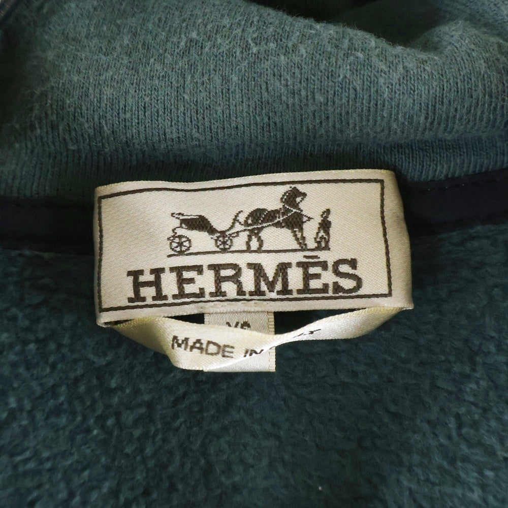 HERMES(エルメス) コットン スウェット ジップアップ パーカー グリーン