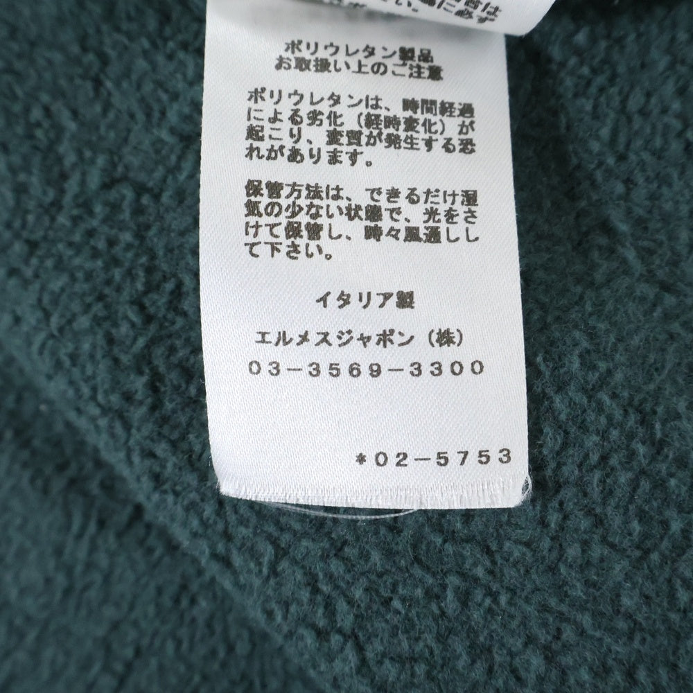HERMES(エルメス) コットン スウェット ジップアップ パーカー グリーン