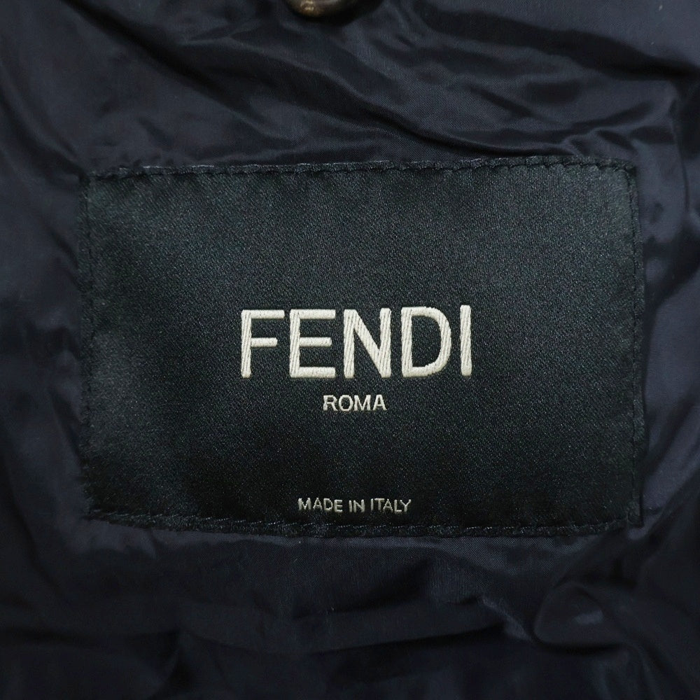 FENDI(フェンディ) BLUSON JACKET ブルゾンジャケット 総柄 FFストライプ ブラウン/ブラック FW0126 A901