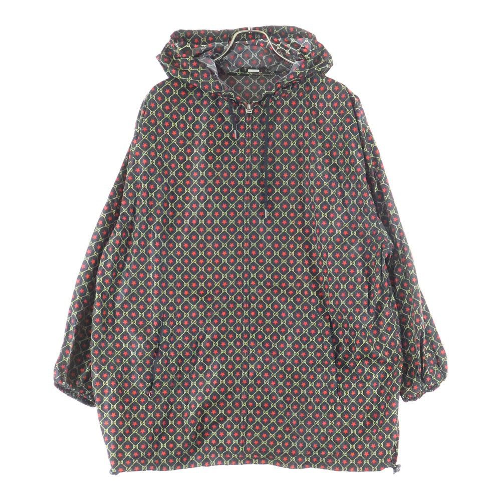 GUCCI(グッチ) GGスター ウインドブレイカー 総柄ジャケット レッド/ブラック 574201 ZABVU