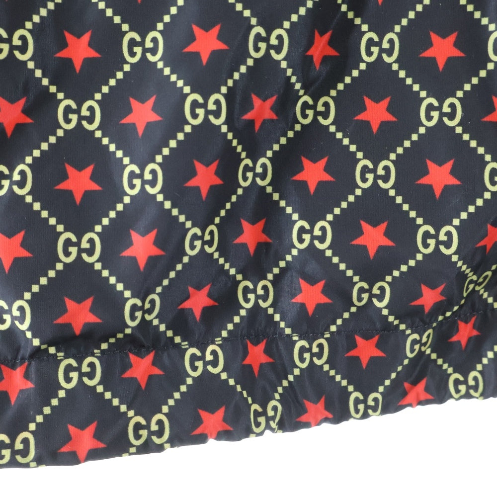 GUCCI(グッチ) GGスター ウインドブレイカー 総柄ジャケット レッド/ブラック 574201 ZABVU