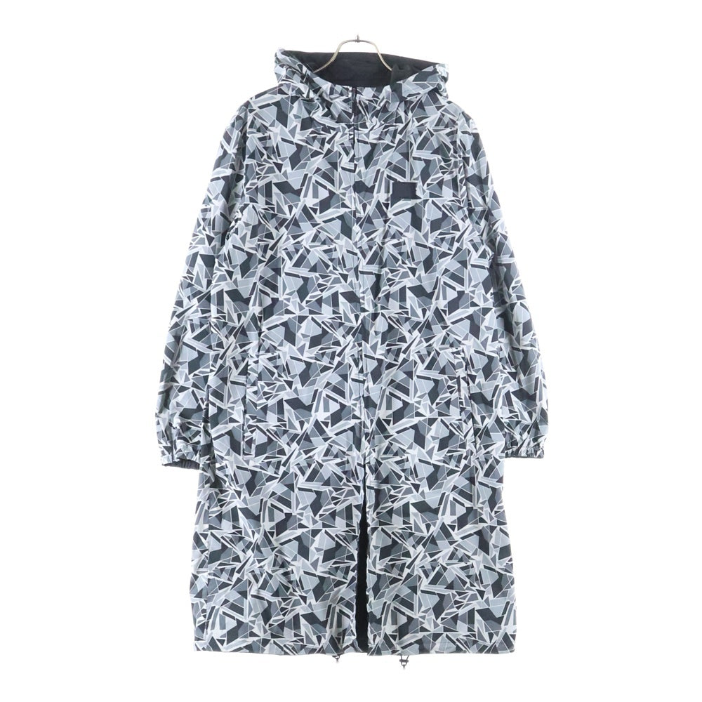 FENDI(フェンディ) NYLON LONG COAT 総柄 ナイロンロングコート ブラック/グレー FAA691