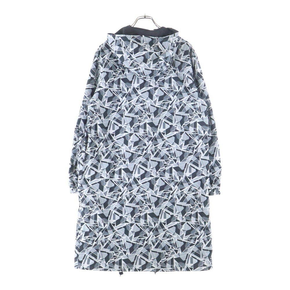 FENDI(フェンディ) NYLON LONG COAT 総柄 ナイロンロングコート ブラック/グレー FAA691