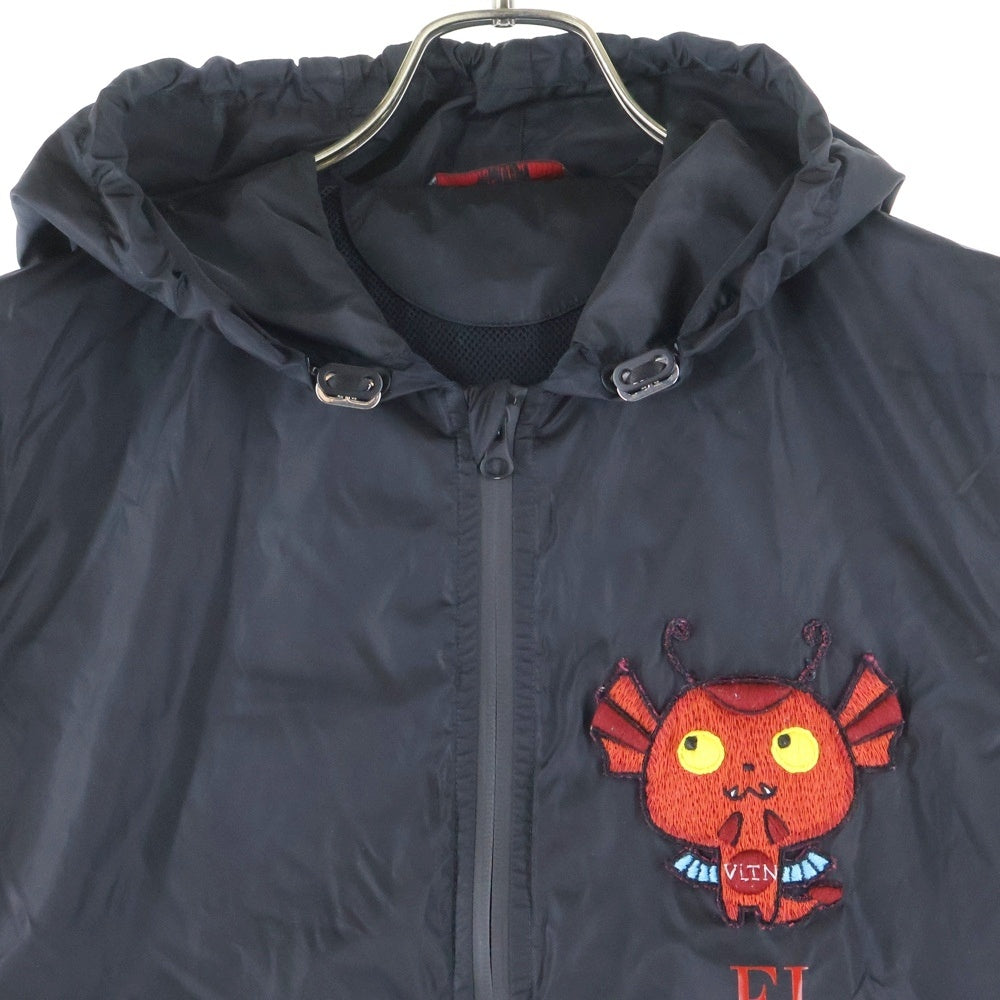 VALENTINO(ヴァレンティノ) Devil Nylon Jacket デビル刺繍 ナイロンジャケット ブラック SV3CITKY59Y