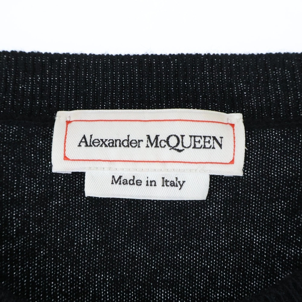 Alexander McQueen(アレキサンダーマックイーン) Skull Wool Sweater スカル ウール ニットセーター ブラック 587031‐Q1ALO