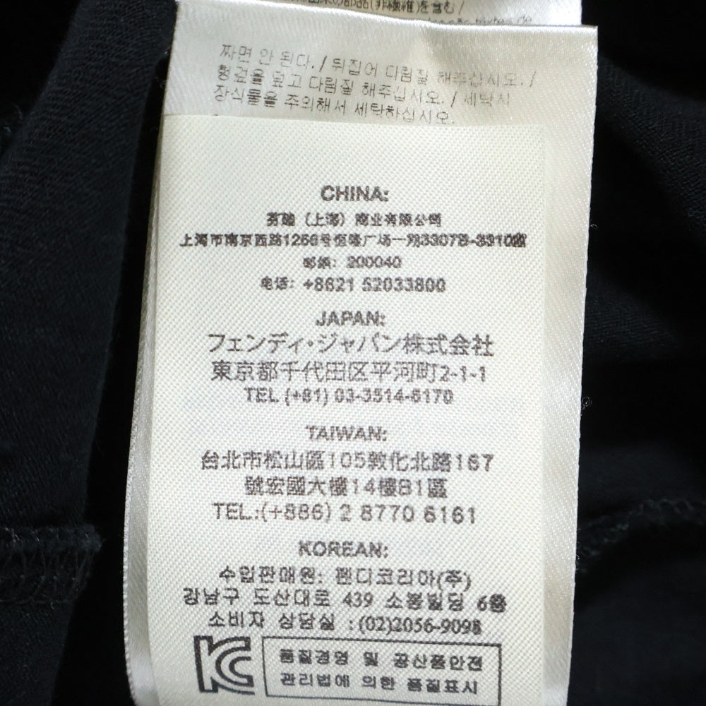 FENDI(フェンディ) GOLD BUG EYES ゴールドバグアイズ 半袖Tシャツ カットソー ブラック FY0895 A3LW