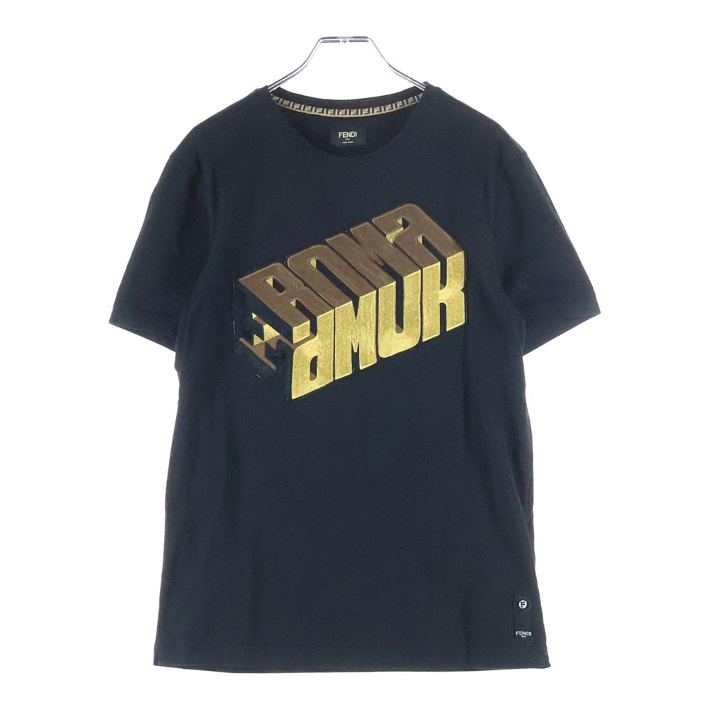 FENDI(フェンディ) ROMA AMOR TEE ローマ アモール 半袖Tシャツ カットソー ブラック FY0894 A906