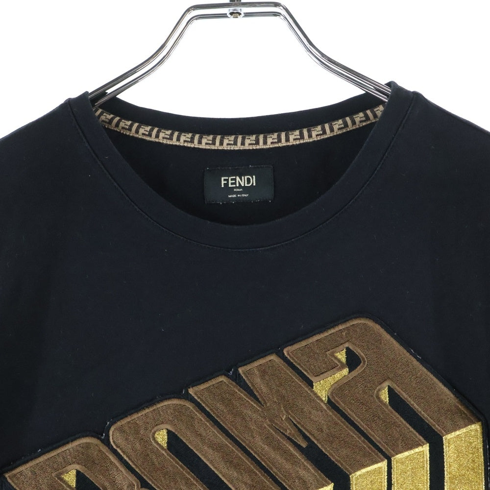 FENDI(フェンディ) ROMA AMOR TEE ローマ アモール 半袖Tシャツ カットソー ブラック FY0894 A906