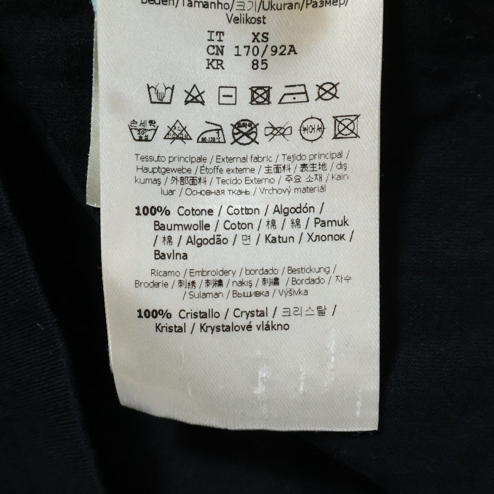 FENDI(フェンディ) Embellished Snake Tee 装飾 スネーク 半袖Tシャツ カットソー ブラック FY0894 A7AI