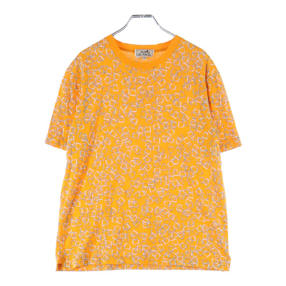 HERMES(エルメス) ラビリンス ホースビット 総柄 半袖Tシャツ カットソー オレンジ