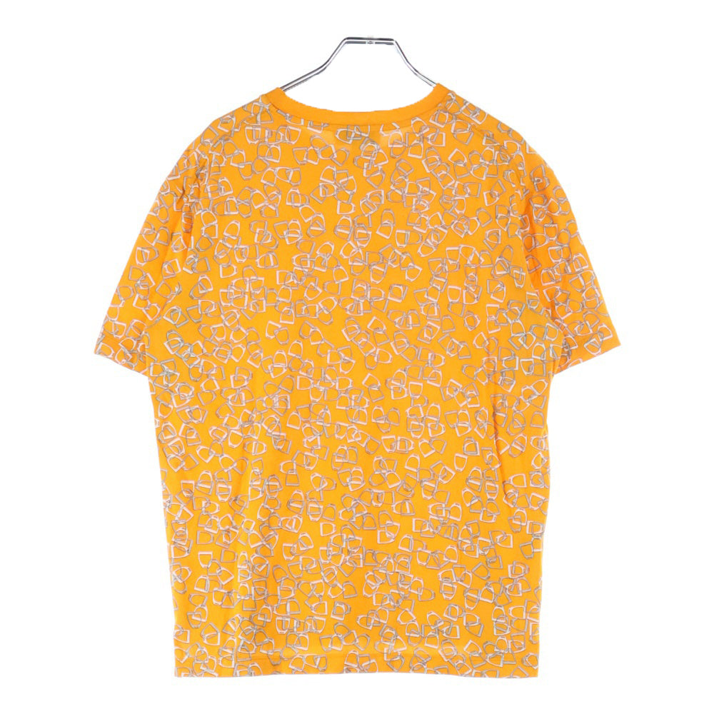 HERMES(エルメス) ラビリンス ホースビット 総柄 半袖Tシャツ カットソー オレンジ