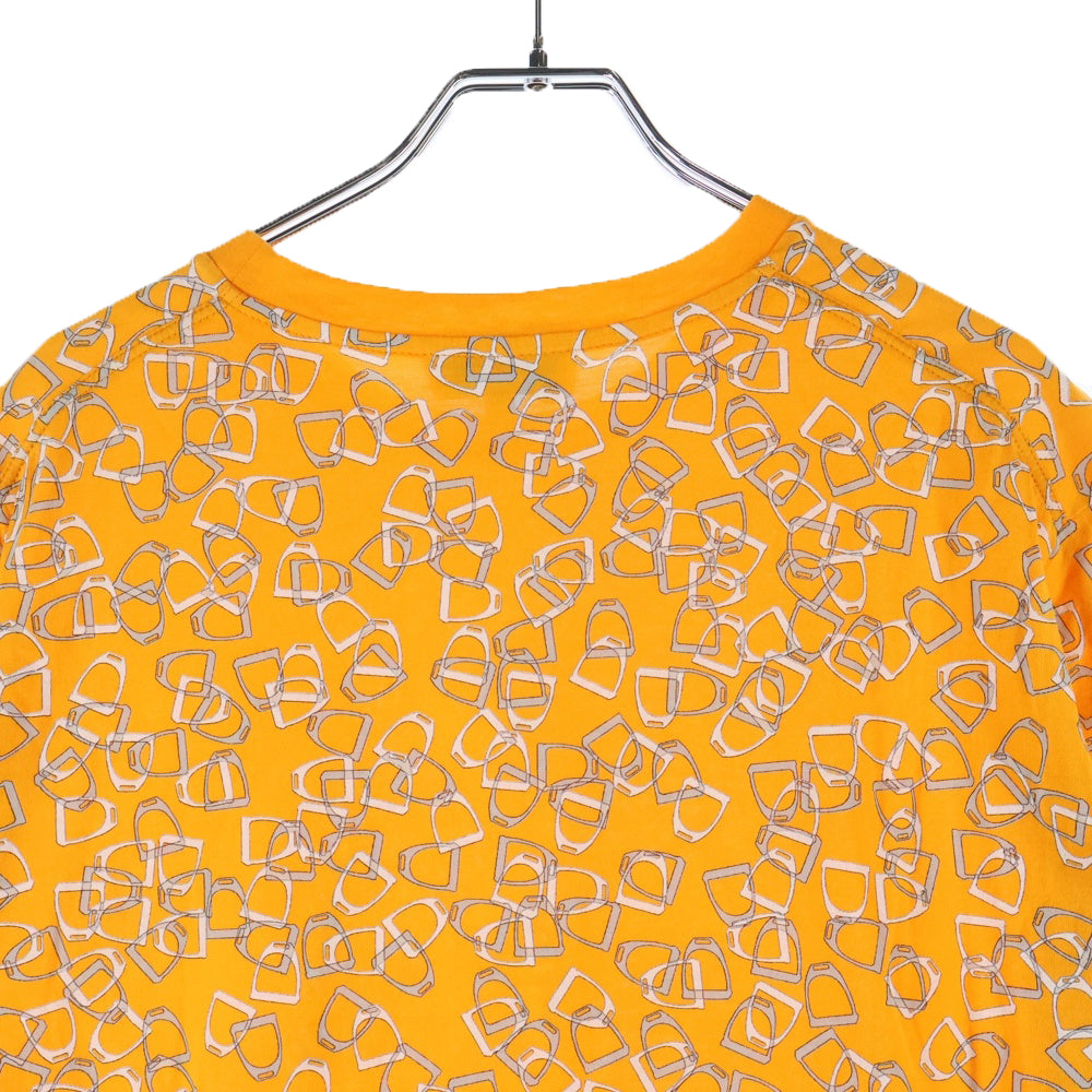 HERMES(エルメス) ラビリンス ホースビット 総柄 半袖Tシャツ カットソー オレンジ
