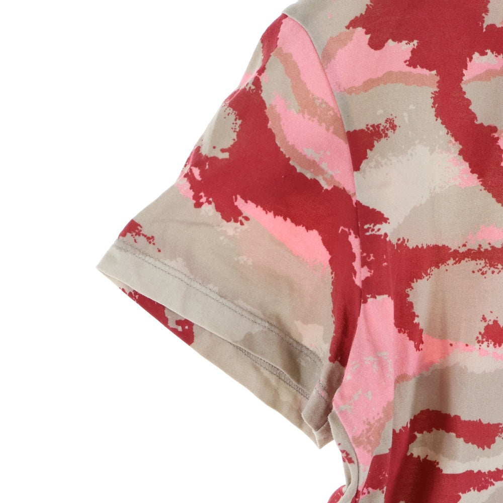 VALENTINO(ヴァレンティノ) CAMO カモフラ柄 半袖Tシャツ カットソー レッド/グレー RV2MG00SPBB