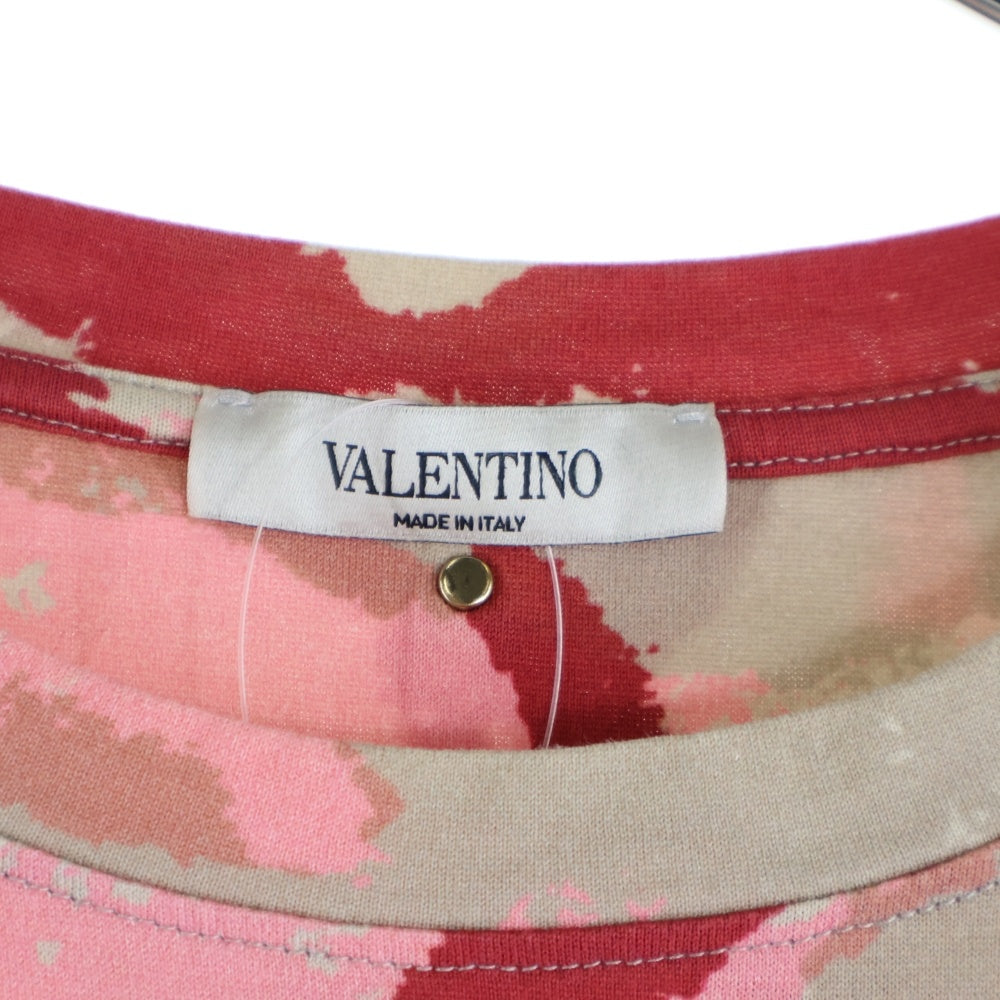 VALENTINO(ヴァレンティノ) CAMO カモフラ柄 半袖Tシャツ カットソー レッド/グレー RV2MG00SPBB