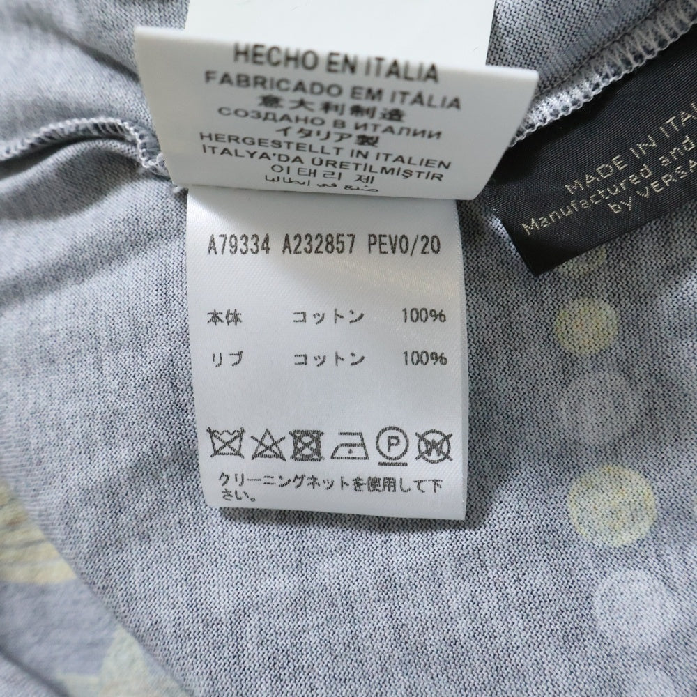 VERSACE(ヴェルサーチ) メデューサ 総柄 半袖Tシャツ カットソー ブラック/イエロー