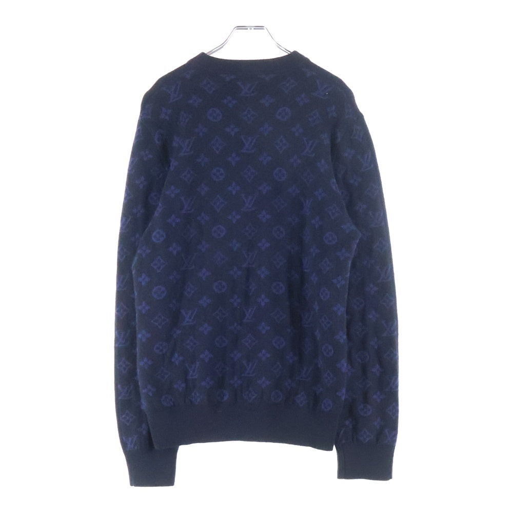 LOUIS VUITTON(ルイヴィトン) 19AW モノグラム クルーネックニットセーター ブラック HGN41W1XW