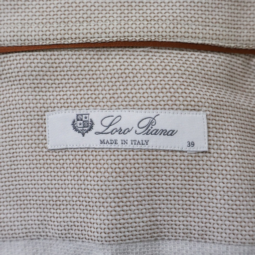 Loro Piana(ロロピアーナ) COTTON SHIRTS コットン 長袖シャツ ベージュ FAI4963