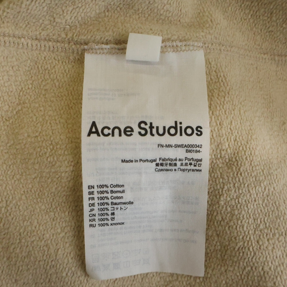 Acne Studios(アクネ ストゥディオズ) Sweatshirt ロゴプリント クルーネックスウェットトレーナー ベージュ FN-MN-SWEA000342 BI0184-