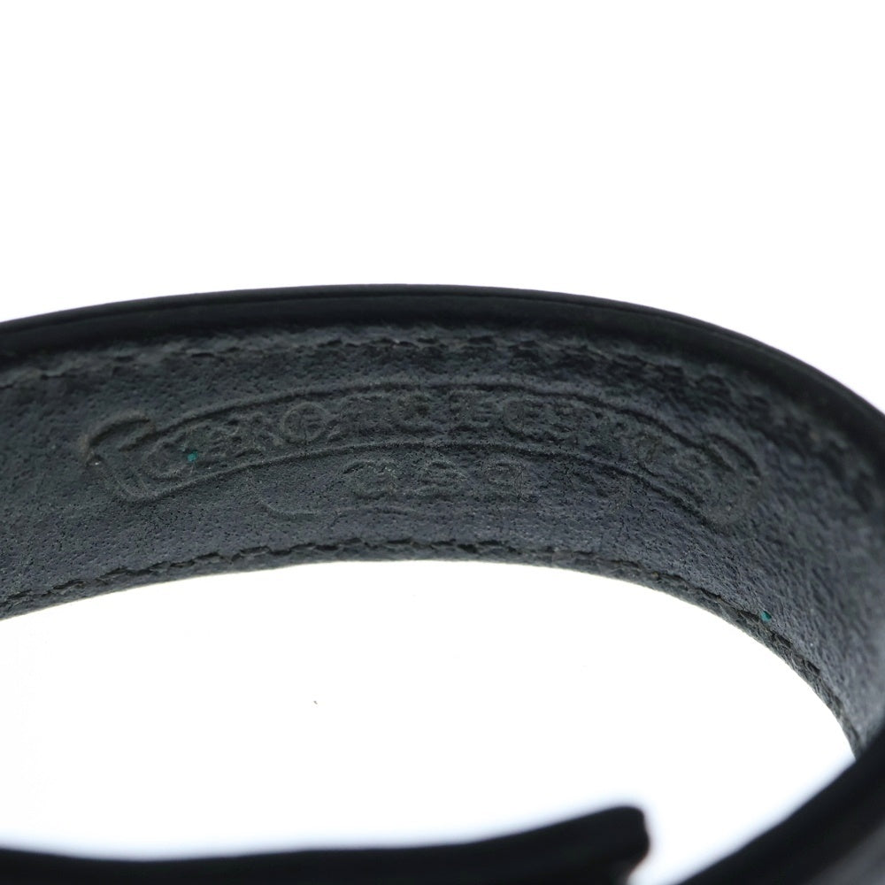 CHROME HEARTS(クロムハーツ) 3BTN 2SNP フレアボール 3ボタン2スナップ レザーブレスレット ブラック/シルバー BCA123