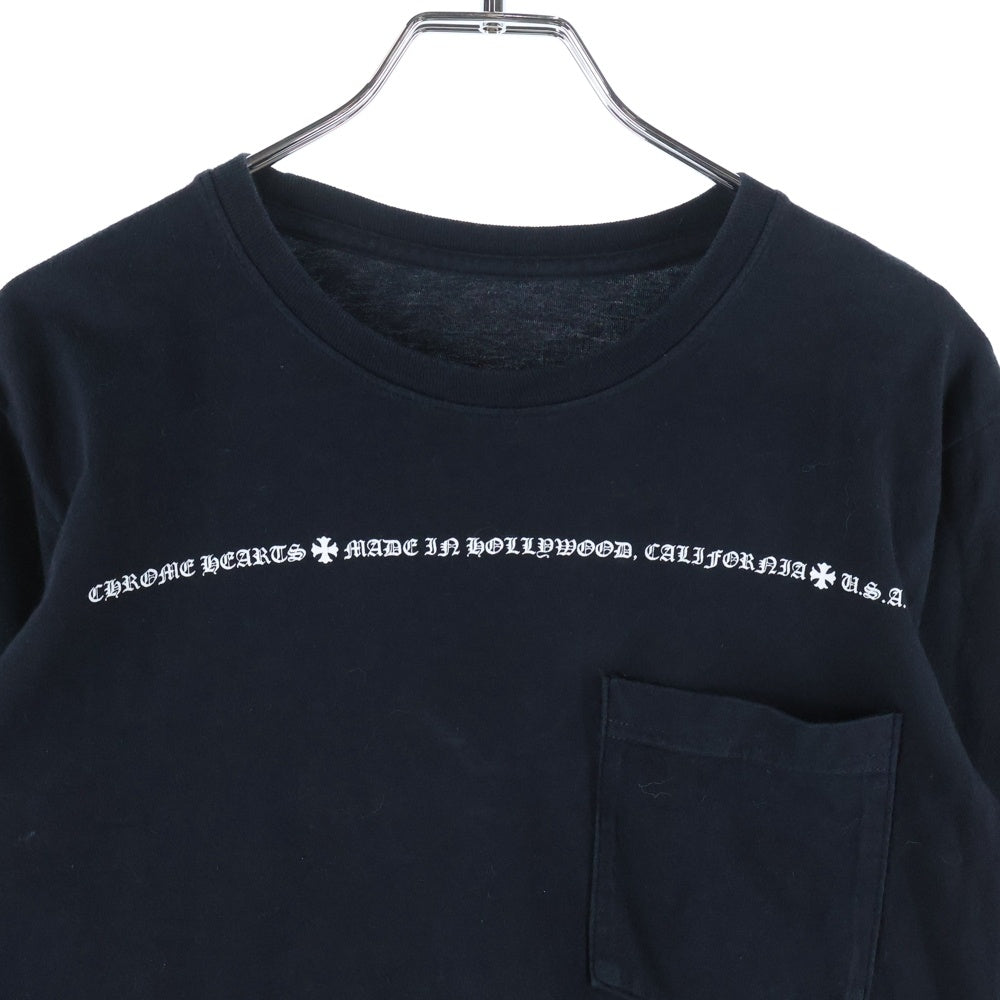 CHROME HEARTS(クロムハーツ) OLD CH L/S T-SHIRT 袖プラスプリント 長袖Tシャツ ロンT ブラック