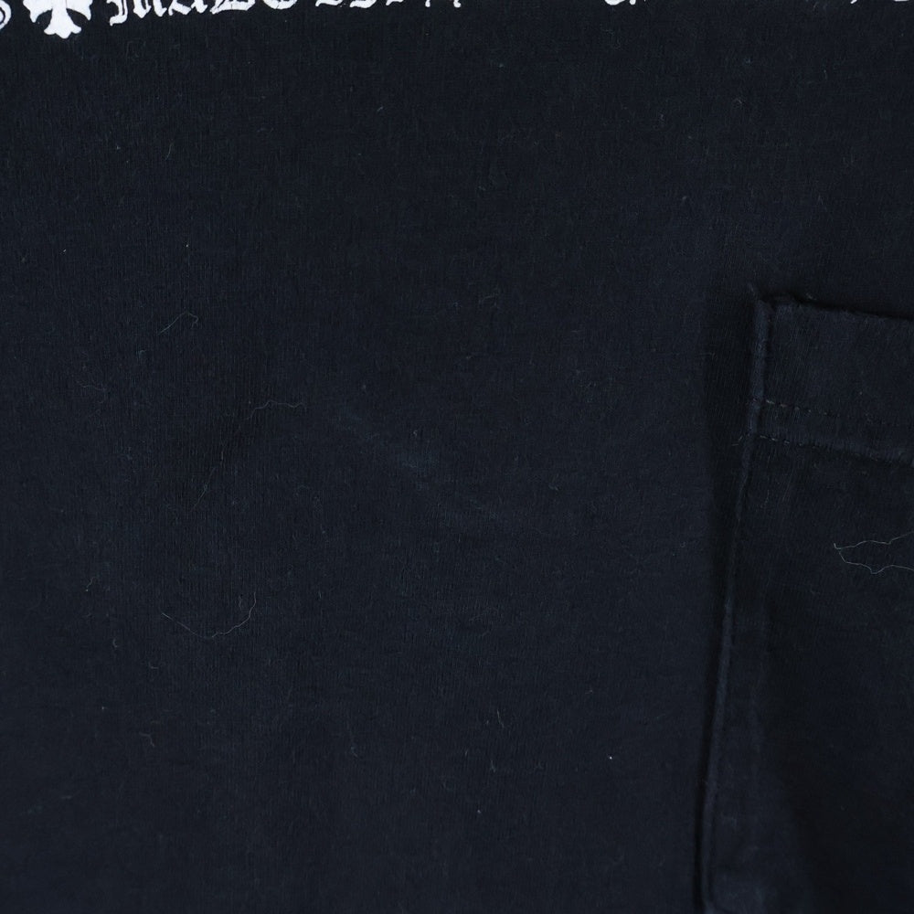 CHROME HEARTS(クロムハーツ) OLD CH L/S T-SHIRT 袖プラスプリント 長袖Tシャツ ロンT ブラック