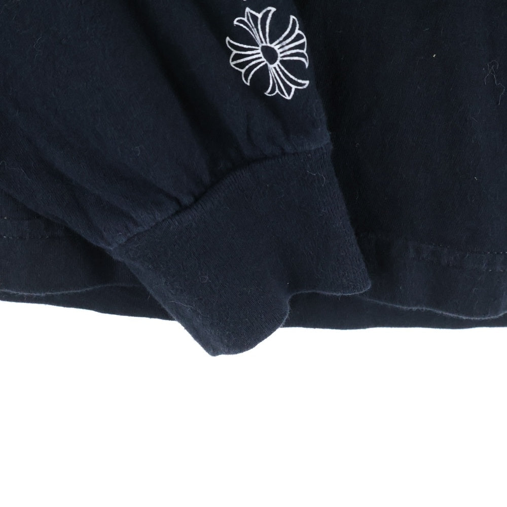 CHROME HEARTS(クロムハーツ) OLD CH L/S T-SHIRT 袖プラスプリント 長袖Tシャツ ロンT ブラック