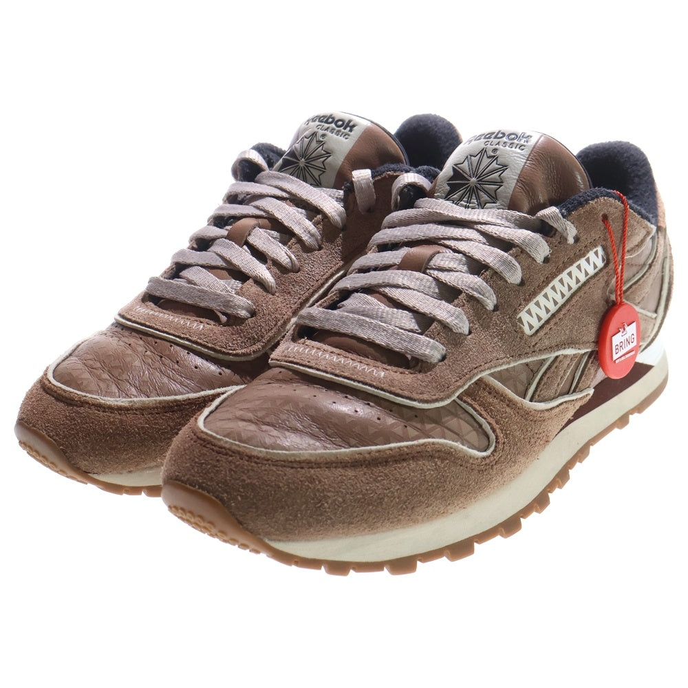 White Mountaineering(ホワイトマウンテニアリング) ×REEBOK CLASSIC LEATHER ×リーボック クラシックレザー ローカットスニーカー ブラウン US8/26.0cm 100233214