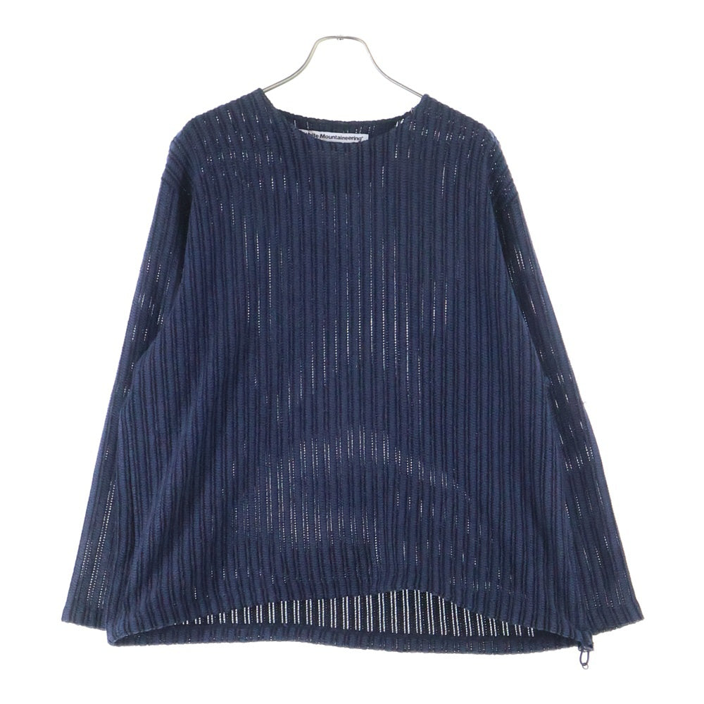 White Mountaineering(ホワイトマウンテニアリング) 25SS RASCHEL SHIRTING PULLOVER ラッセル シャーティング プルオーバー ニットセーター ネイビー WM2571510