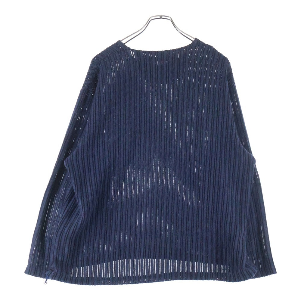 White Mountaineering(ホワイトマウンテニアリング) 25SS RASCHEL SHIRTING PULLOVER ラッセル シャーティング プルオーバー ニットセーター ネイビー WM2571510