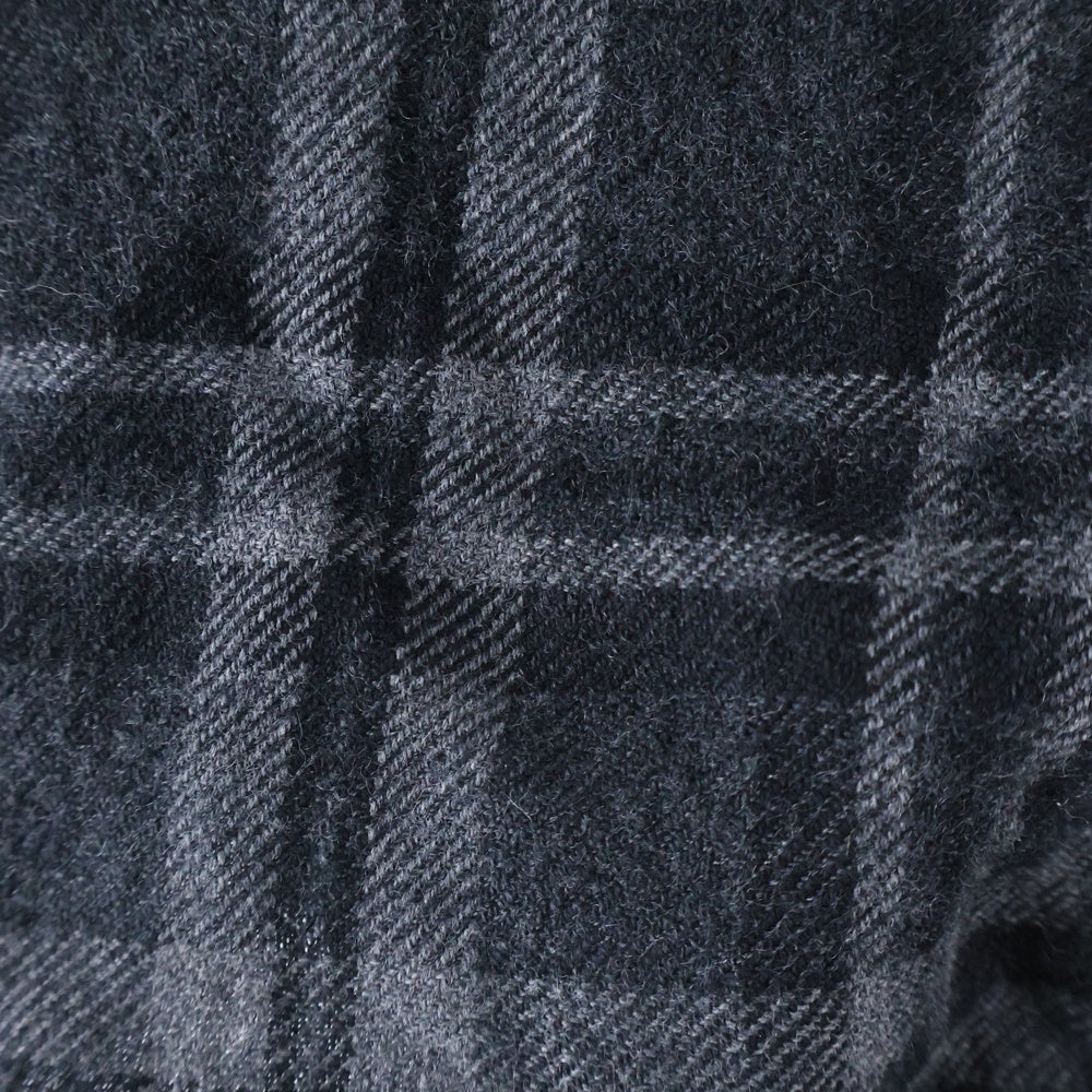 White Mountaineering(ホワイトマウンテニアリング) 24 AWGUSSET SLEEVE CHECK ELBOW PATCH SHIRT ガゼット スリーブ チェック エルボー パッチ チェック ネルシャツ グレー WM2473110