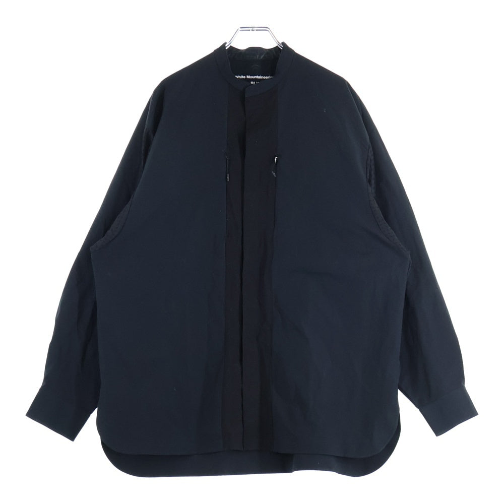 White Mountaineering(ホワイトマウンテニアリング) 25SS MID GUSSET SLEEVE WIDE SHIRT ミッド ガゼット スリーブ ワイド シャツ ブラック BK2571101