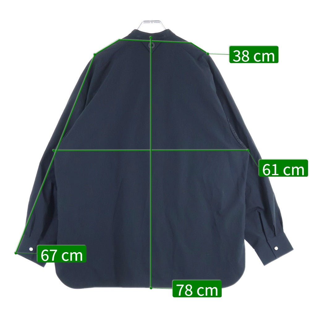 White Mountaineering(ホワイトマウンテニアリング) 25SS MID GUSSET SLEEVE WIDE SHIRT ミッド ガゼット スリーブ ワイド シャツ ブラック BK2571101