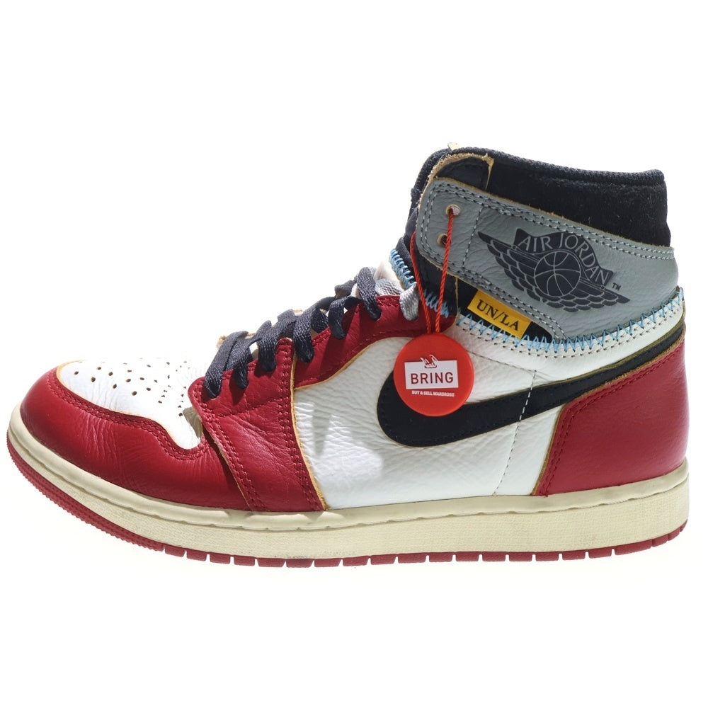 NIKE(ナイキ) ×UNION AIR JORDAN 1 RETRO HIGH OG CHICAGO ユニオン エアジョーダン1 ハイカットスニーカー レッド US8.5/26.5cm HV8563-600