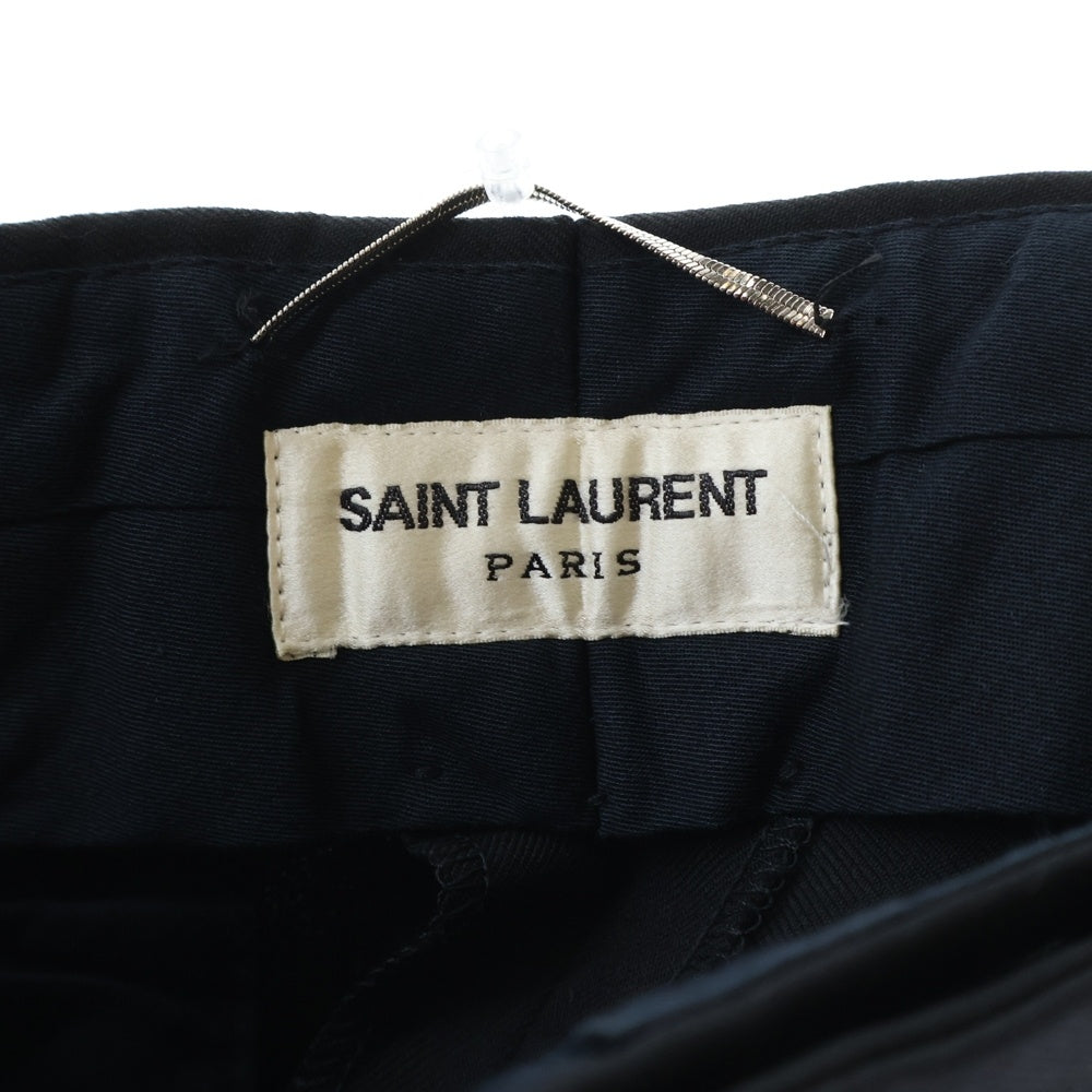 SAINT LAURENT PARIS(サンローランパリ) Wool Slacks Pants ウール スラックス パンツ ブラック 329957 Y639F