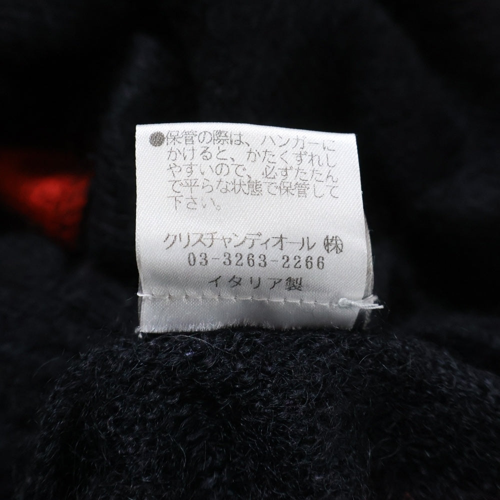 DIOR(ディオール) 07AW Navigate Mohair Sweater エディ期 モヘア ニットセーター ブラック/レッド 7H3460850024