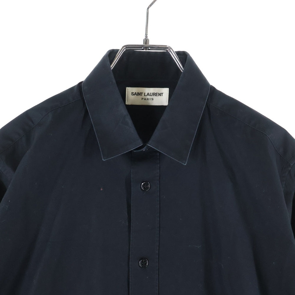 SAINT LAURENT PARIS(サンローランパリ) 14SS エディ期 ドレス 長袖シャツ ブラック 340855 Y716F