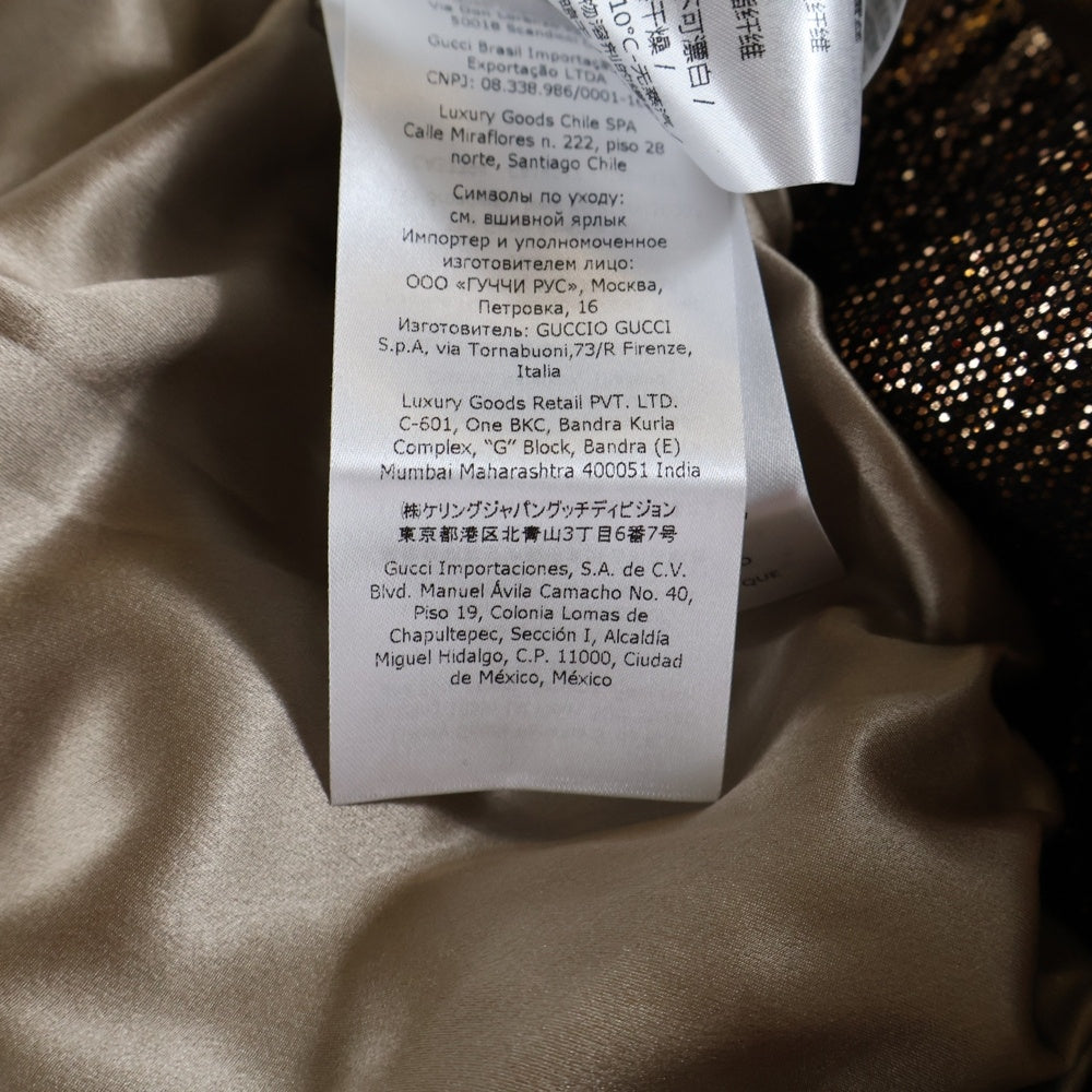 GUCCI(グッチ) Bi-Color Logo Jacket バイカラーロゴジャケット サイドスパンコール グリーン/ブラウン 692308