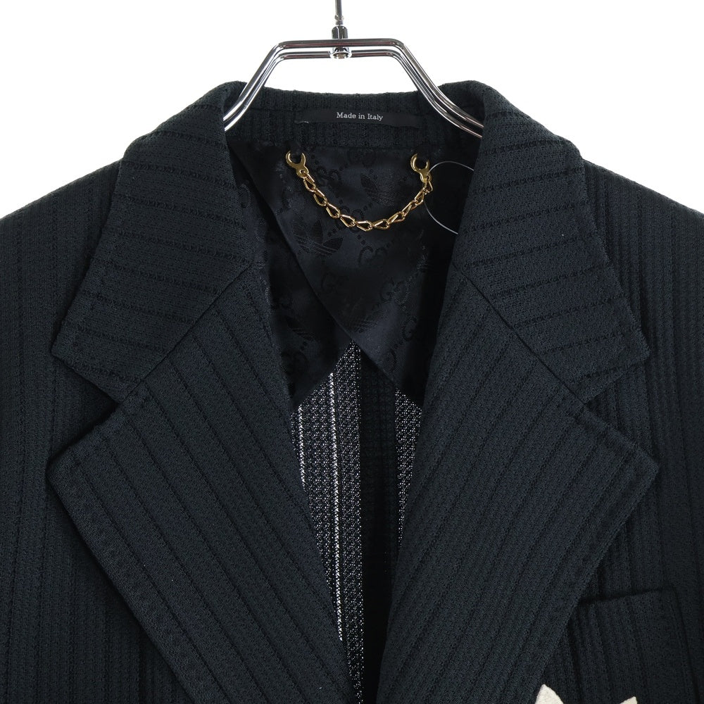 GUCCI(グッチ) 22SS ×adidas Tailored Jacket アディダス テーラードジャケット ブラック/ホワイト 721088