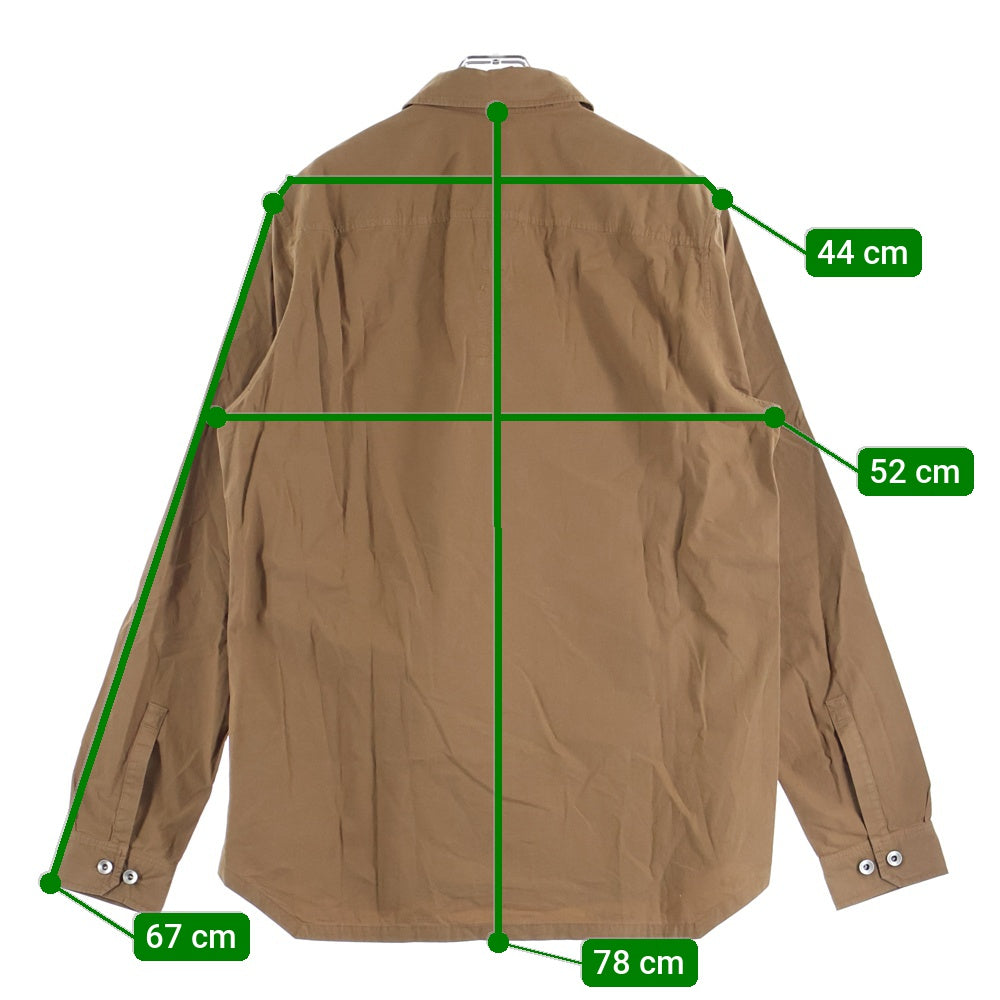 DRKSHDW(ダークシャドウ) Outershir オーバーサイズ長袖シャツ ブラウン DU01D1296-P