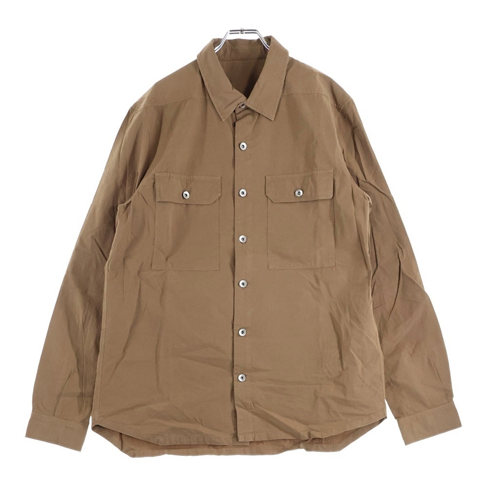 DRKSHDW(ダークシャドウ) Outershir オーバーサイズ長袖シャツ ブラウン DU01D1296-P