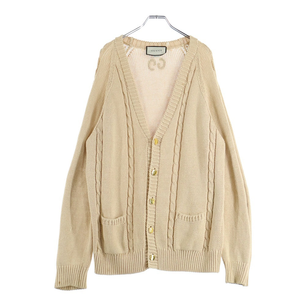 GUCCI(グッチ) 21AW CABLE KNIT CARDIGAN ケーブルニットカーディガン 